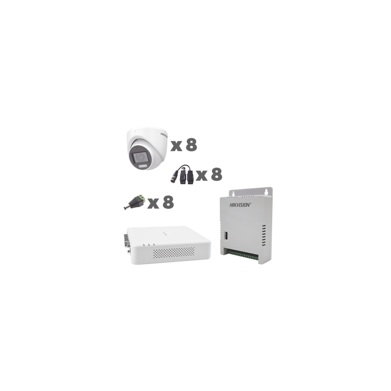 Kit TurboHD 1080p 8 Canales con Audio Hikvision | Precio México - Envío Inmediato | LM Soluciones