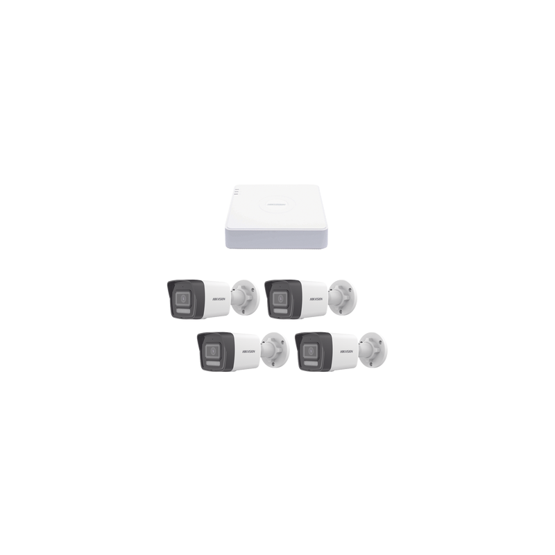 Kit IP Hikvision 4 Cámaras 2MP ColorVu AcuSense | LM Solucio | Precio México - Envío Inmediato | LM Soluciones