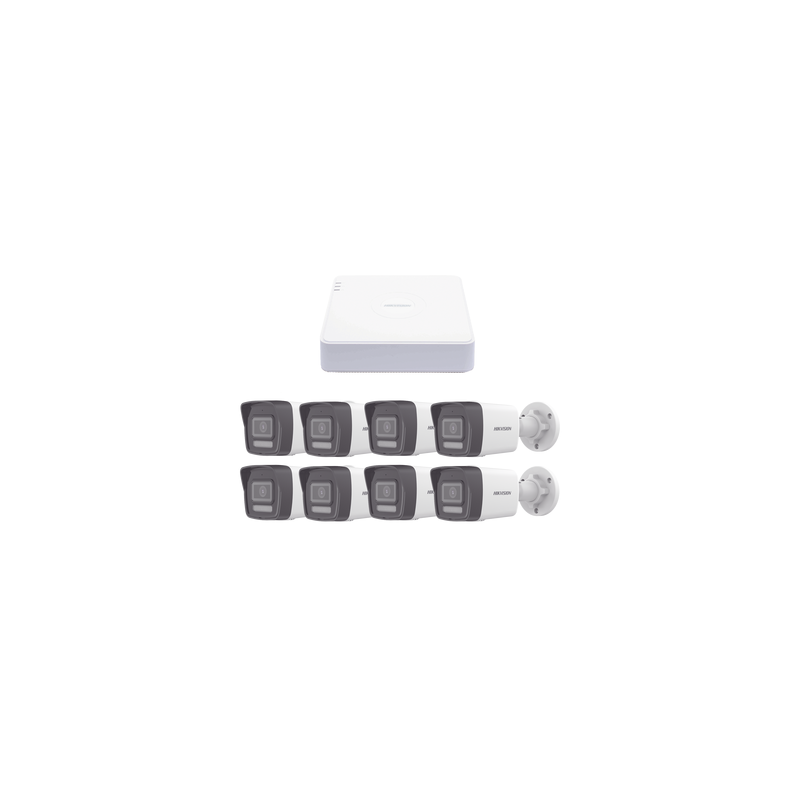 Kit IP Hikvision 8 Cámaras 2MP ColorVu AcuSense | LM Solucio | Precio México - Envío Inmediato | LM Soluciones