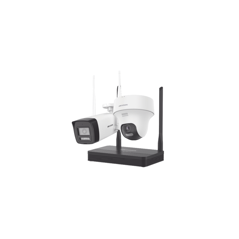 Kit IP Inalámbrico 2MP Hikvision NVS 4 canales + 2 cámaras | Precio México - Envío Inmediato | LM Soluciones