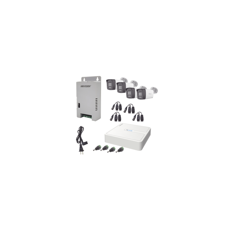 Kit HiLook Audio Bidireccional TurboHD 1080p 4 Canales | Precio México - Envío Inmediato | LM Soluciones