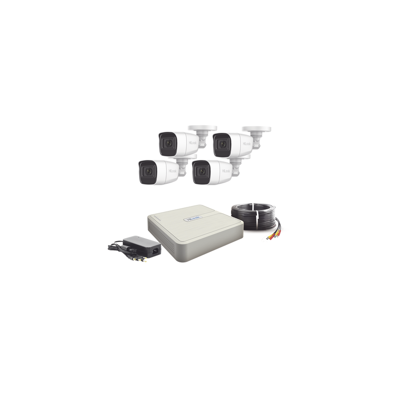 Kit TurboHD 1080p HiLook 4 Cámaras con Micrófono Integrado | Precio México - Envío Inmediato | LM Soluciones