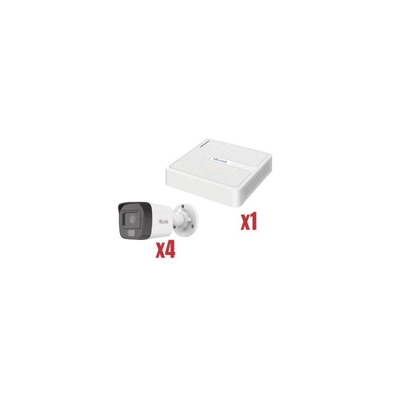 Kit IP 4MP HiLook NVR 4 Canales PoE + 4 Cámaras | Precio México - Envío Inmediato | LM Soluciones