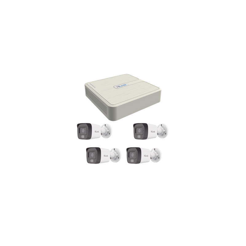 Kit IP 4MP NVR 4 Canales HiLook con 4 Cámaras | Precio México - Envío Inmediato | LM Soluciones