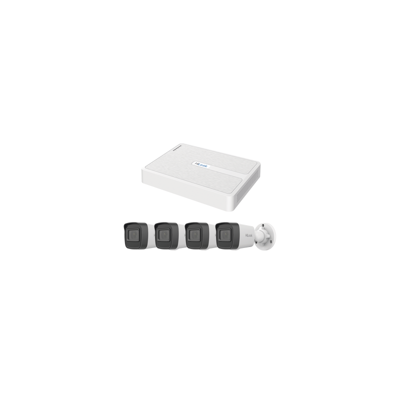 Kit IP 2MP 4 Cámaras Bala NVR PoE HiLook by HIKVISION | Precio México - Envío Inmediato | LM Soluciones
