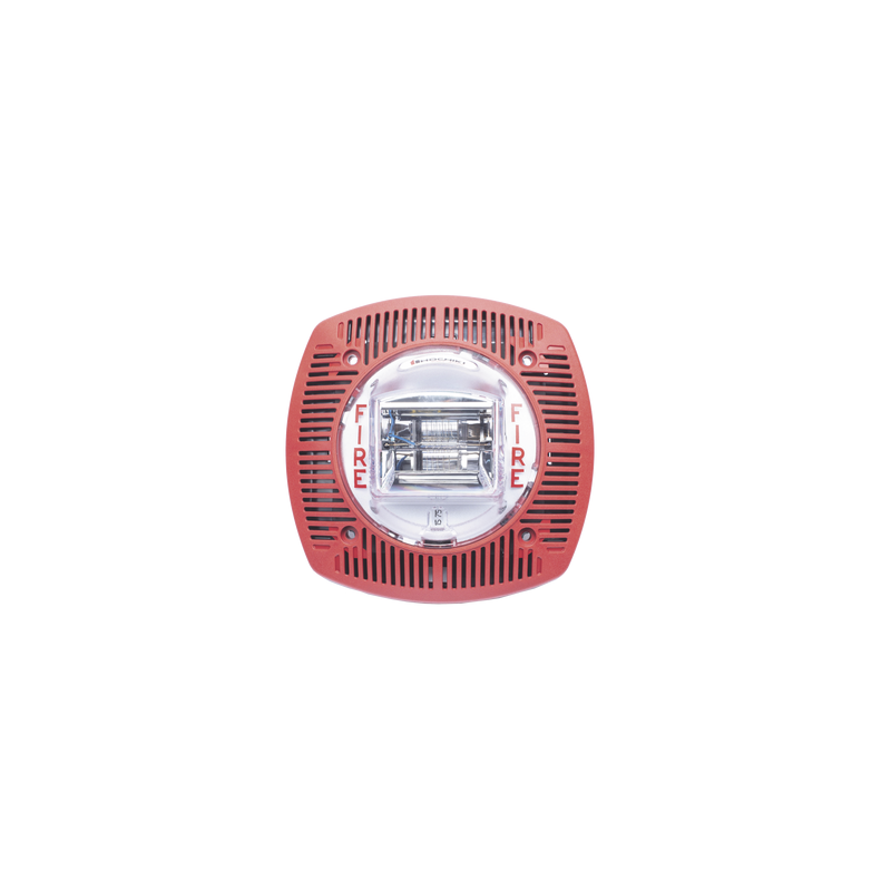 Bocina con estrobo para pared roja HOCHIKI - LM Soluciones