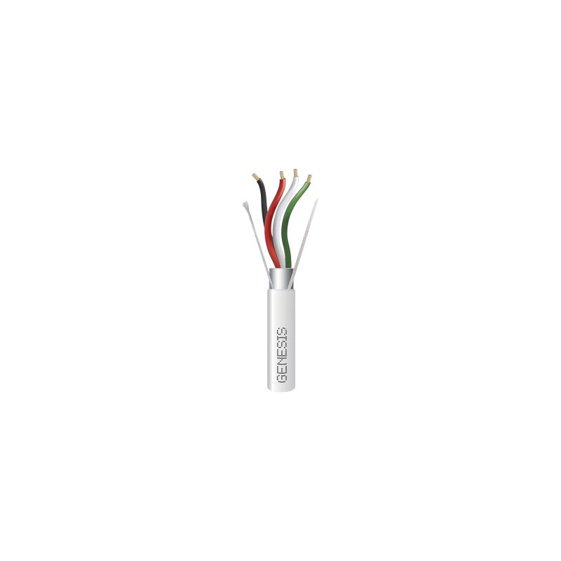 Bobina 305m Cable 4x22 AWG Blindado RISER Blanco GENESIS | Precio México - Envío Inmediato | LM Soluciones