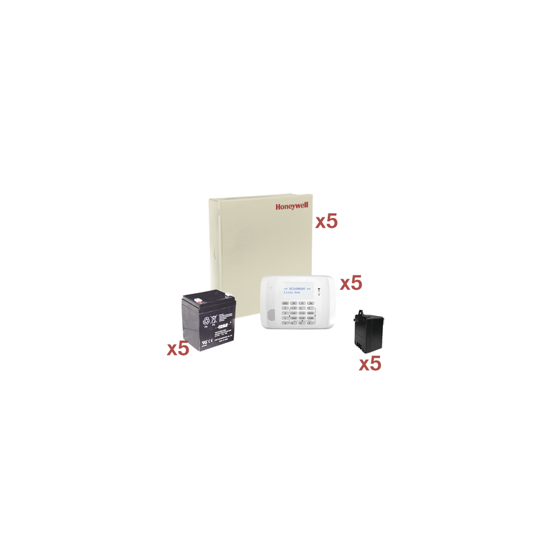 Kit de 5 Paneles VISTA48 con Bateria y Transformador - Honey