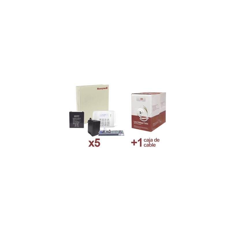 Kit 5 paneles VISTA48 Honeywell Resideo con batería y cable