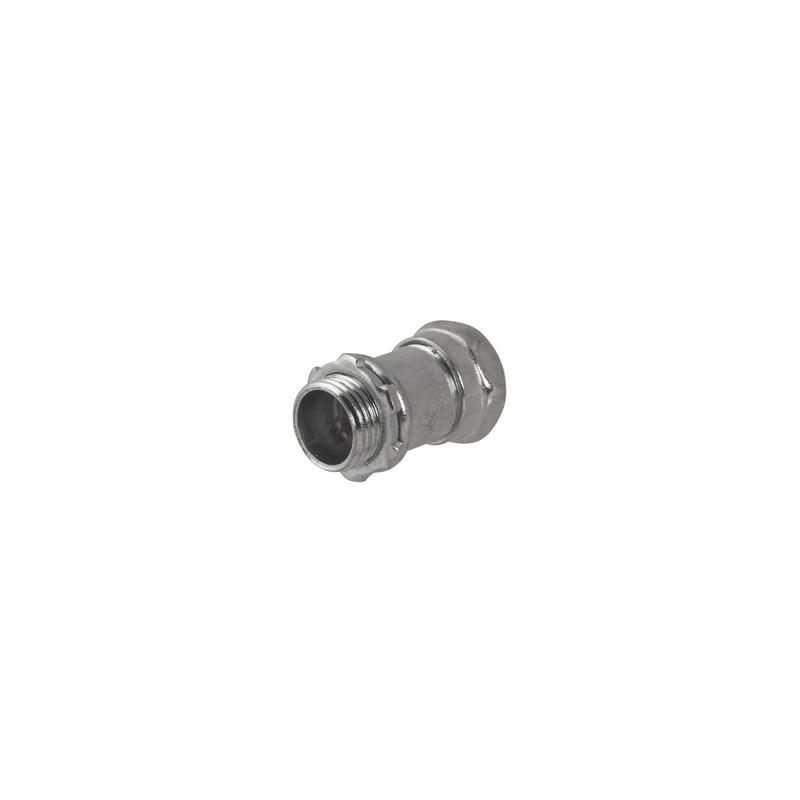 Conector Recto Compresión Acero Galvanizado 1