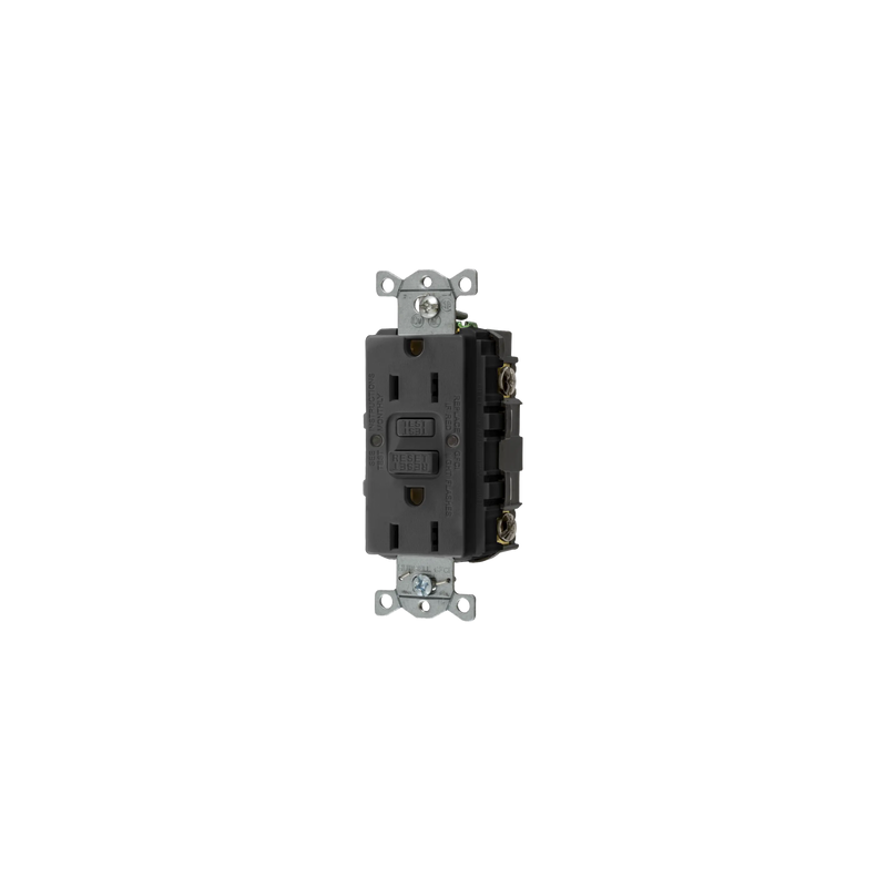 Contacto GFCI 15A 125V Negro Hubbell Grado Comercial