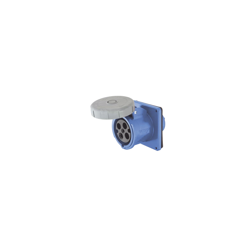 Receptáculo Hembra Pin and Sleeve Trifásico / 60 A 250 VCA 3 Fases / 3 Polos 4 Hilos / Hermético / Grado Industrial.