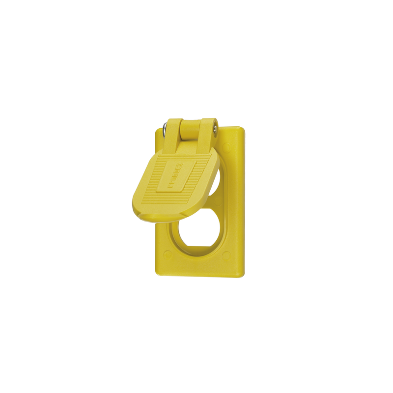 Tapa Resistente a Intemperie Amarillo Grado Marino Hubbell