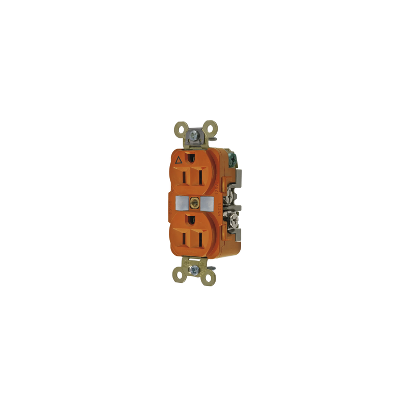 Contacto Dúplex Aislado Hubbell 15A 125V Naranja Industrial | Precio México - Envío Inmediato | LM Soluciones