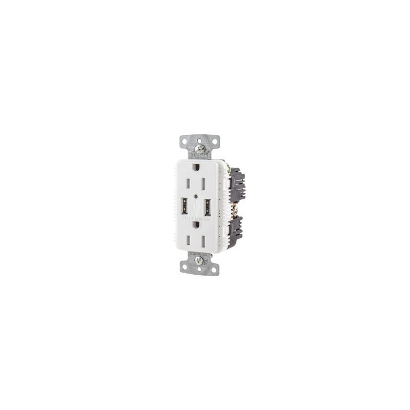 Contacto Dúplex Hubbell con 2 Puertos USB 15A