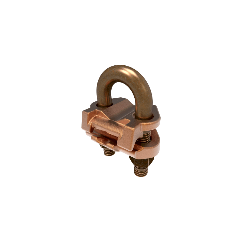 Conector Mecánico para Cable Calibre 4 a 2/0 AWG / Paralelo o 90° Grados a Tubo de 1 1/4" o Varilla  de 1 3/8" - 1 1/2".