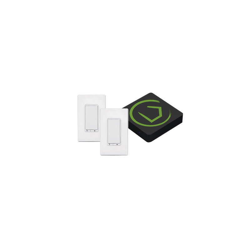 KIT HUB Controlador inteligente para dispositivos Zwave, Zigbee, Shelly, Lutron, incluye 1 HUB / 2 Apagadores inteligentes On/Off Zwave