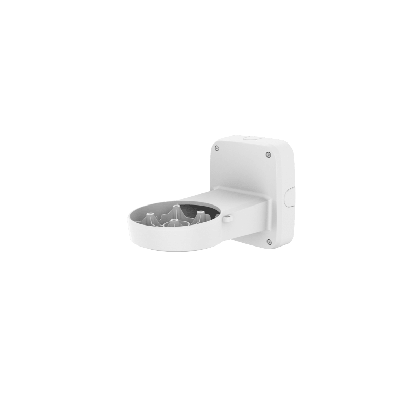 Soporte PTZ / Pared y Poste / Color Blanco / Aluminio / Carga Máxima 15 kg (33.07 lb) / Dimensiones 360x210x245 mm (14.17x8.27x9.65 in) / Diseño Reversible