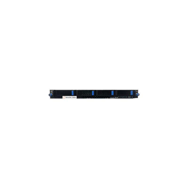Servidor de Grabación / 1U / 4 Licencias Wisenet WAVE / 470 Mbps / Incluye 48TB / Intel Xeon 6333P / 16GB RAM / Dual SSD 480GB / 4x HDD 3.5" / RAID 0/1/5/6 / Windows IoT / HDMI-VGA / 2x GbE / IPMI / Fuente Redundante 450W / Riel Deslizante