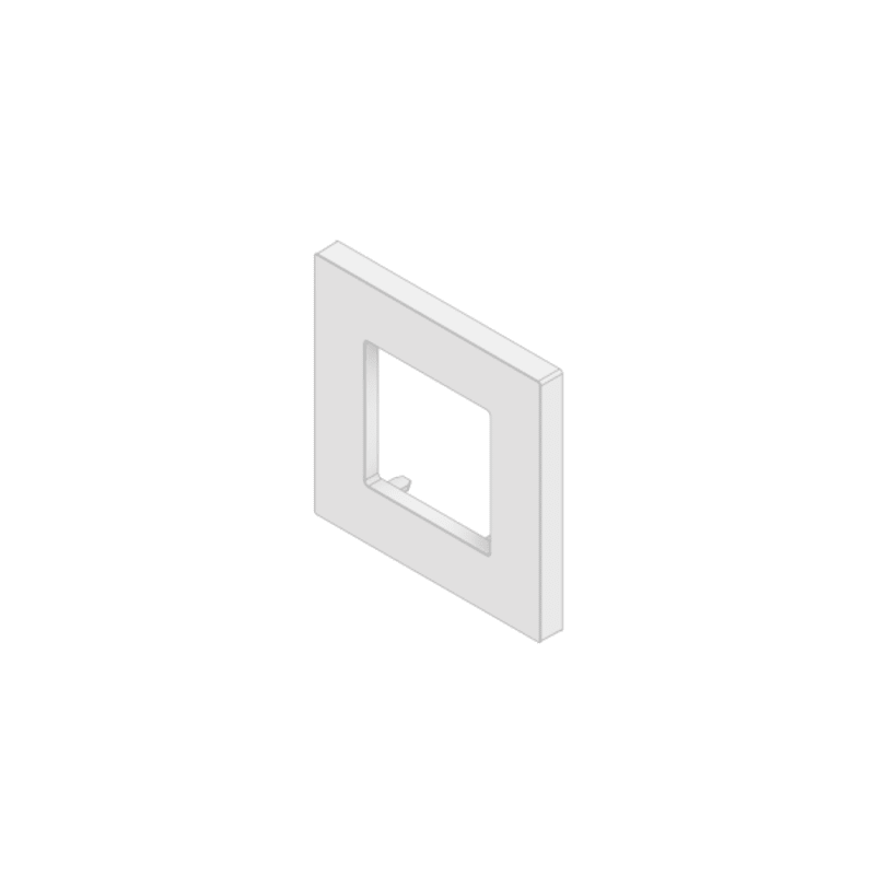 Embellecedor Caja Europea IBERNEX 84x84x8 mm ABS Antimicrobi