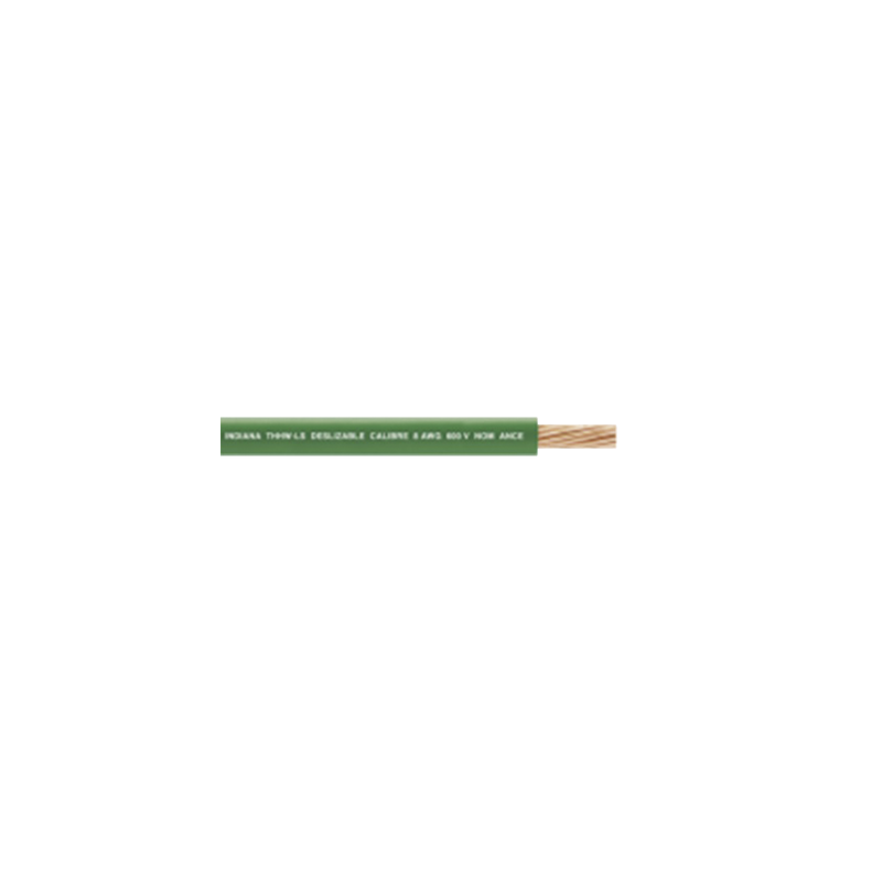 Cable Eléctrico 6 AWG THW-LS Verde 300m INDIANA