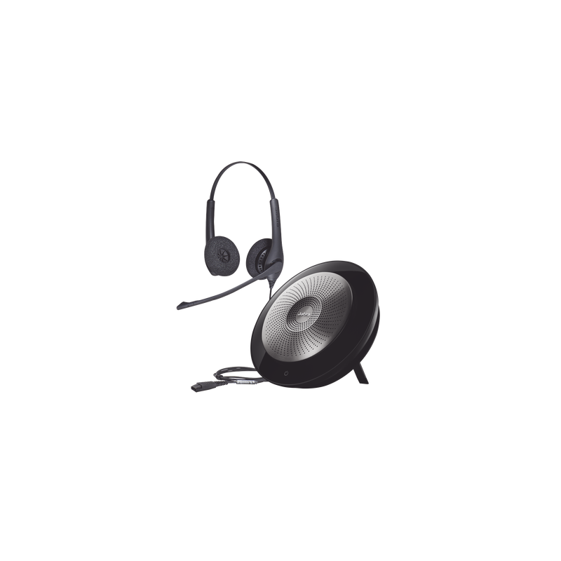 Kit Jabra Biz 1500 Duo QD y Speak 710 Auricular y Altavoz