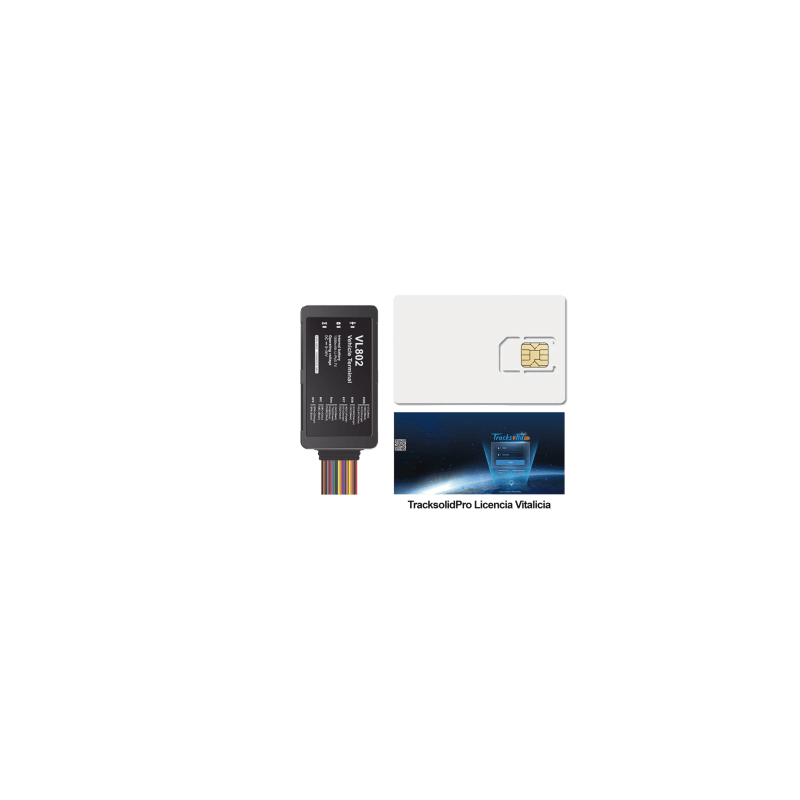 Kit localizador vehicular / 4G LTE / BLE / RS485 / Audio dos vias (requiere accesorios) / incluye SIM500MB2Y y Plataforma TrackSolidPro / Compatble con UL212 Sensor ultrasonico