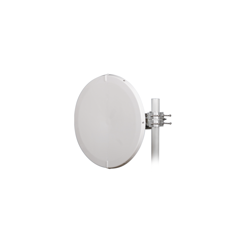 Antena Direccional de Alto Rendimiento / 30.5 ± 1 dBi / 2 ft / 5.9-7.125 GHz / Conectores RP-SMA / Alto Aislamiento al Ruido / Fácil Montaje y herraje de acero inoxidable /  Radomo Incluido