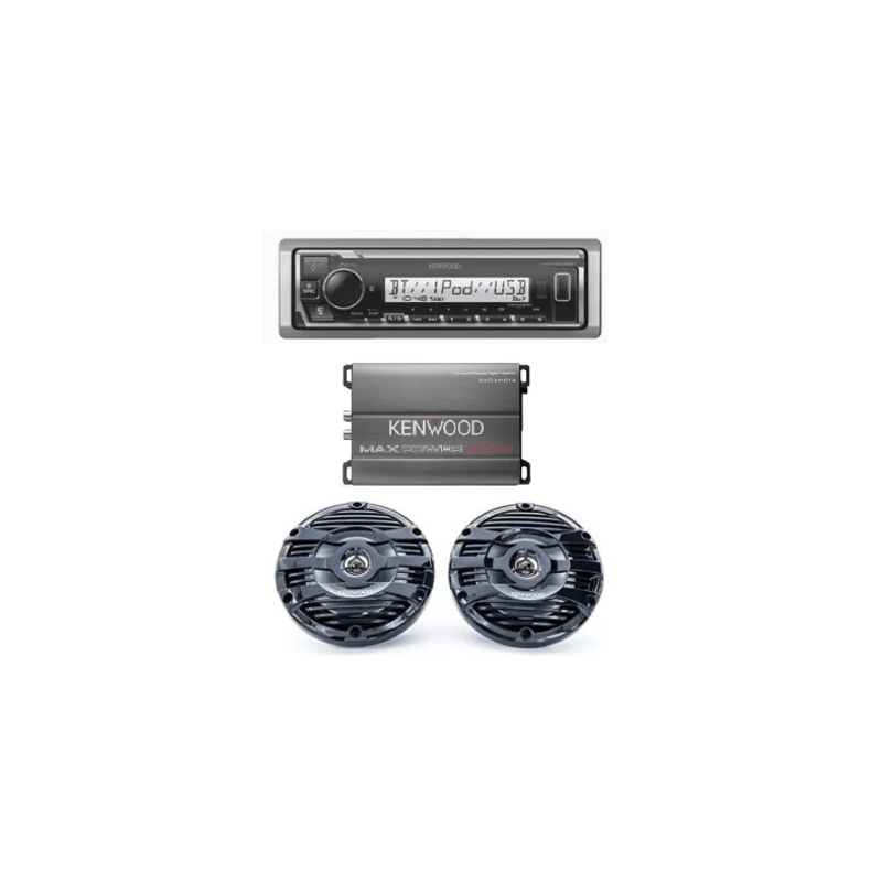 Kit Estéreo Bluetooth KMR-M332BT + Amplificador KAC-M1814 +