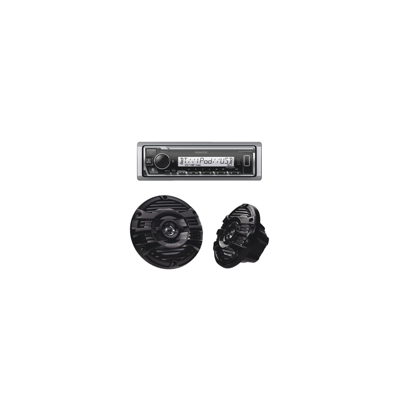 Kit Estéreo Bluetooth KMR-M332BT y Bocinas JVC KENWOOD | Precio México - Envío Inmediato | LM Soluciones