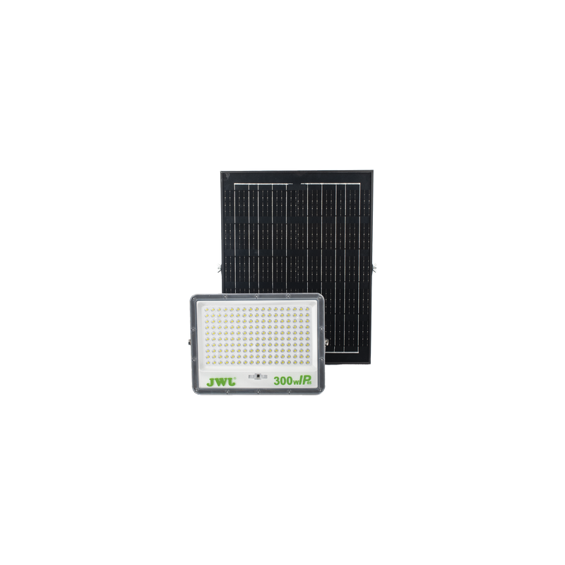 Reflector de 300 W con Panel Solar /  Batería 3.2  V CD / T.C.C. 6 500 K / IP65.