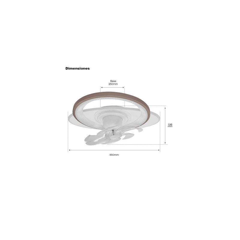 Ventilador de Techo LED 88W 6 Velocidades JWJ | Precio México - Envío Inmediato | LM Soluciones