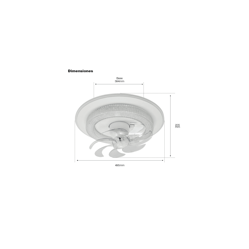 Ventilador de Techo con Luz LED 3 Tonos JWJ | Precio México - Envío Inmediato | LM Soluciones
