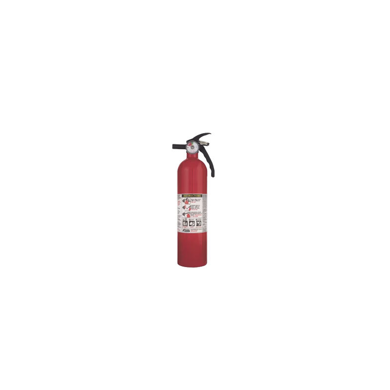 Extintor Desechable de Polvo Químico Seco | Fuegos Clase A, B y C | SOPORTE PLASTICO | Pieza de 2.5 lb