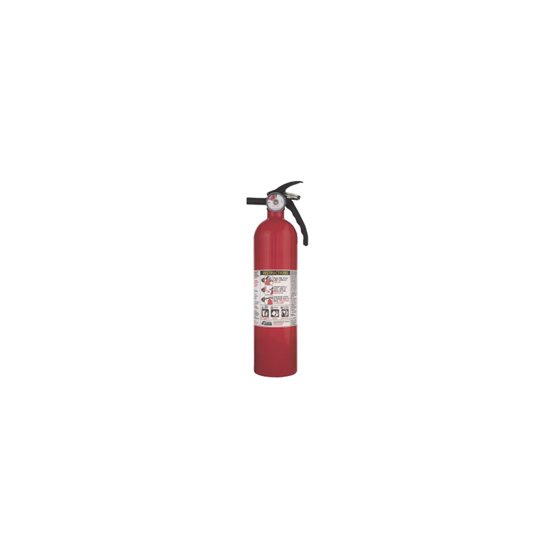 Extintor Desechable de Polvo Químico Seco | Fuegos Clase A, B y C | Soporte Metálico | Pieza de 2.5 lb