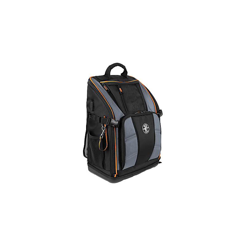 Mochila Profesional para Herramientas / 27 Bolsillos / Acceso Rápido y Estación de Trabajo / Base Moldeada Ancha / Interior Naranja / USB-C / Soporte para Lámpara