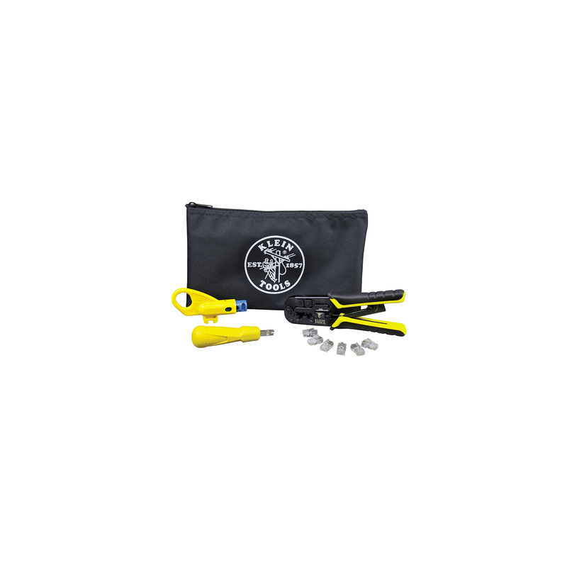 Kit de Instalación de cable UTP con Estuche (Desforrador + Ponchadora + Ponchadora 110).
