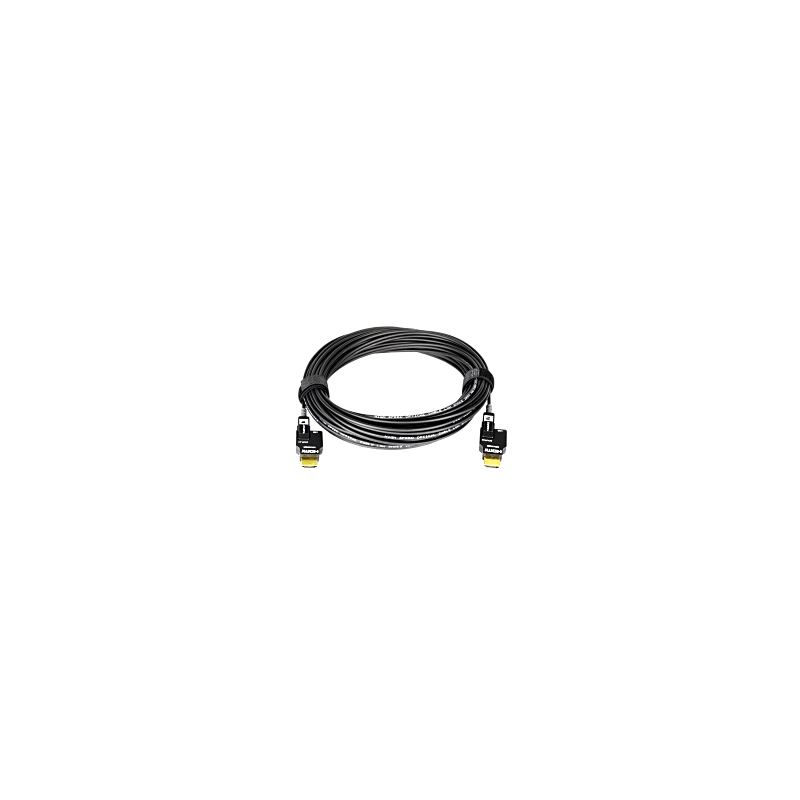 Cable Activo Óptico HDMI 4K 30 mts | 4K@60Hz 4:4:4 | 18 Gbps | Terminales Desmontables Micro-HDMI | Fibra Optica  | Libre de Halógenos LSHF | Bañado en Oro 24K