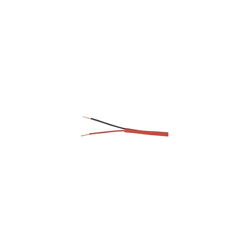 Alambre de Alarma contra Incendios - Bobina de 305 Metros (1000 Pies): 2 x 16 AWG, Rojo, Tipo FPLR, (UL) FT4, Ideal para Sistemas de Detección y Evacuación de Incendios