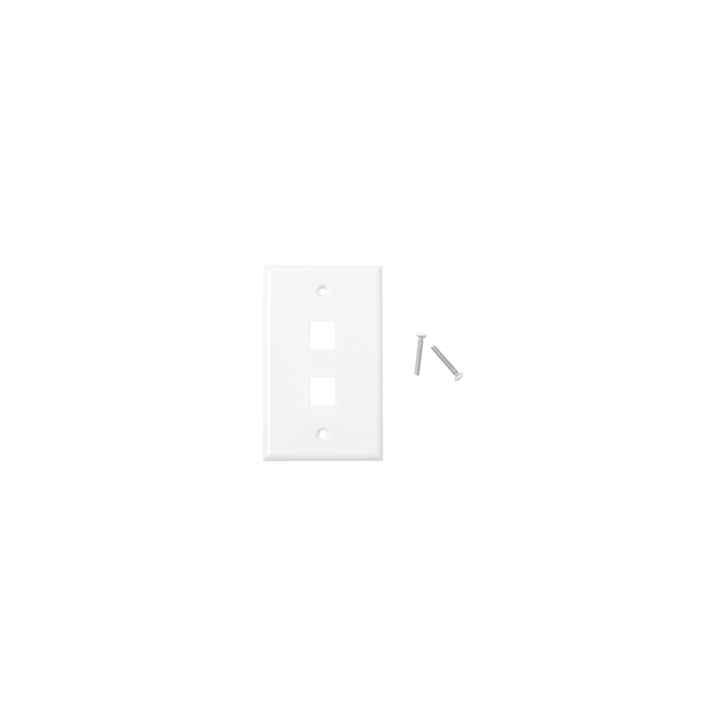 Faceplate 2 Puertos Keystone Blanco | LM Soluciones
