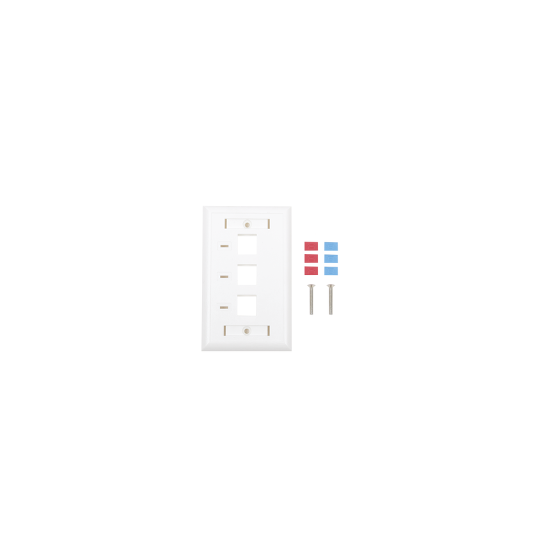 Placa de Pared 3 Puertos Keystone Linkedpro Blanco | Precio México - Envío Inmediato | LM Soluciones