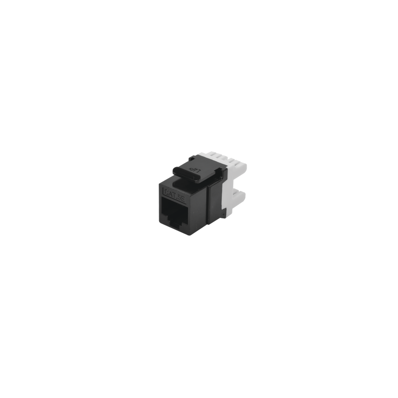 Módulo Jack Keystone Cat5e 180° Negro | LinkedPro | Precio México - Envío Inmediato | LM Soluciones