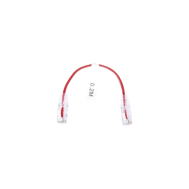 Cable de Parcheo Slim UTP Cat6 20 cm Rojo 28 AWG