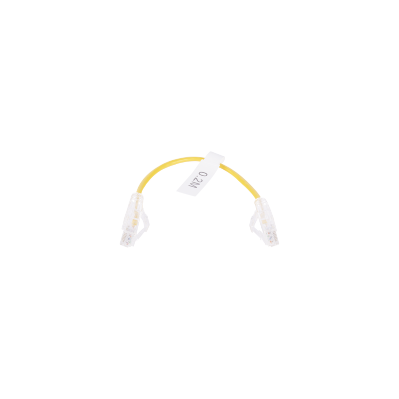 Cable de Parcheo Slim UTP Cat6 20cm Amarillo 28AWG LINKEDPRO
