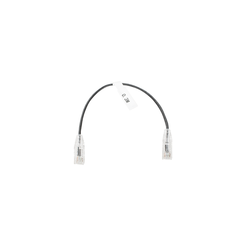 Cable de Parcheo Slim UTP Cat6 30cm Negro 28AWG LINKEDPRO
