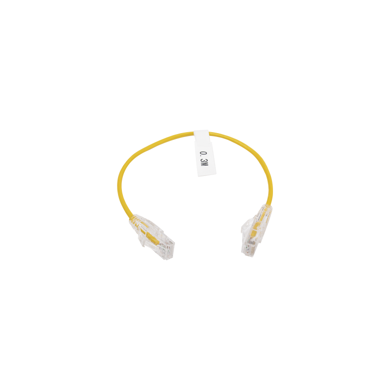 Cable Parcheo Slim UTP Cat6 30cm Amarillo LINKEDPRO