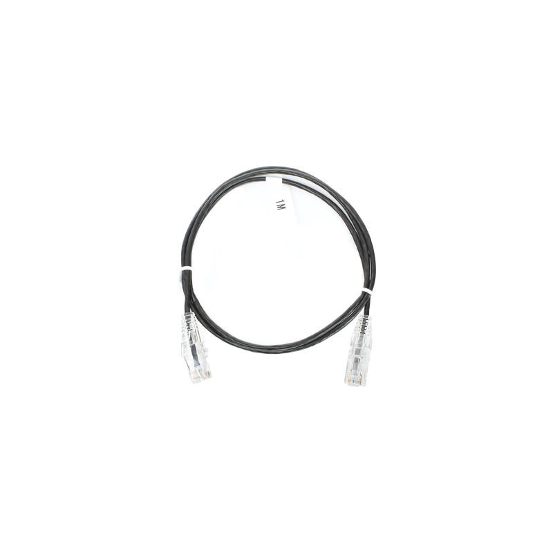 Cable de Parcheo Slim UTP Cat6 1m Negro 28AWG