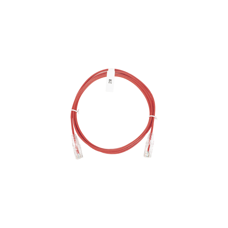 Cable de Parcheo Slim UTP Cat6 2m Rojo 28AWG LINKEDPRO