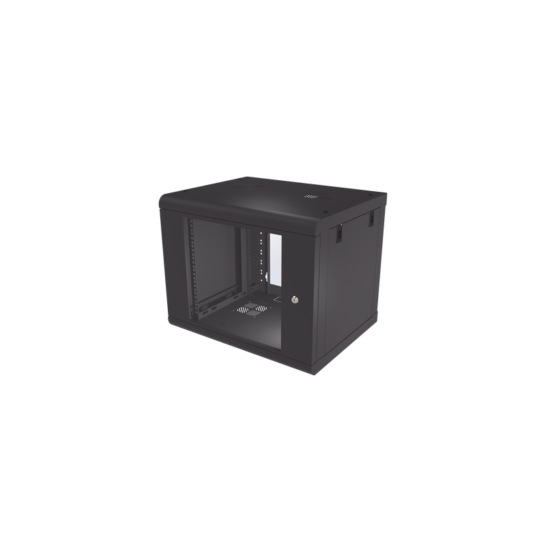 Gabinete de Pared 9U con Puerta de Cristal Templado LINKEDPR