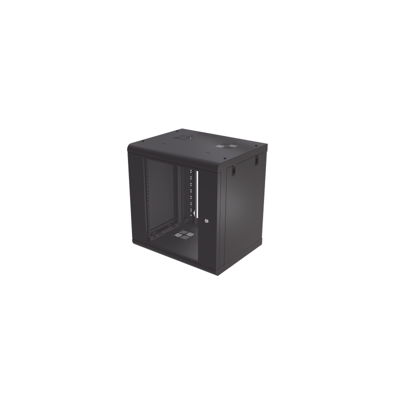 Gabinete de Pared 12U con Puerta de Cristal Templado LINKEDP